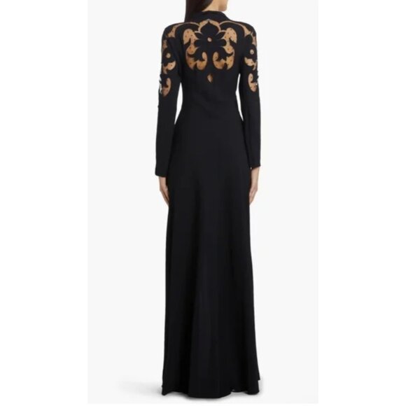 ETRO Cutout Tulle & Crepe Tie Front black Gown dress  6US / 42IT - Picture 3 of 16